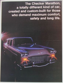 Checker Marathon Modelprogram 1969 Carbrochure (3415)